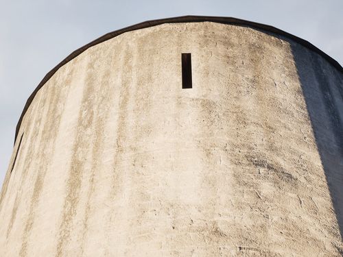 Bild von Station 3 der BJÖRN-App: virtueller Bergfried von außen