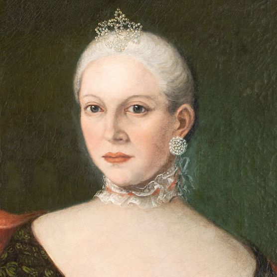 Das Gemälde von Maria Albertine Goos hängt im Schloß Broich.