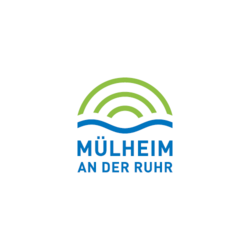 Dachmarke „Mülheim an der Ruhr” auf transparentem Hintergrund